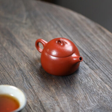 Yixing Zisha Teapot [Mini Qin Quan] (Wrinkled Skin Zhu Ni – 50ml)