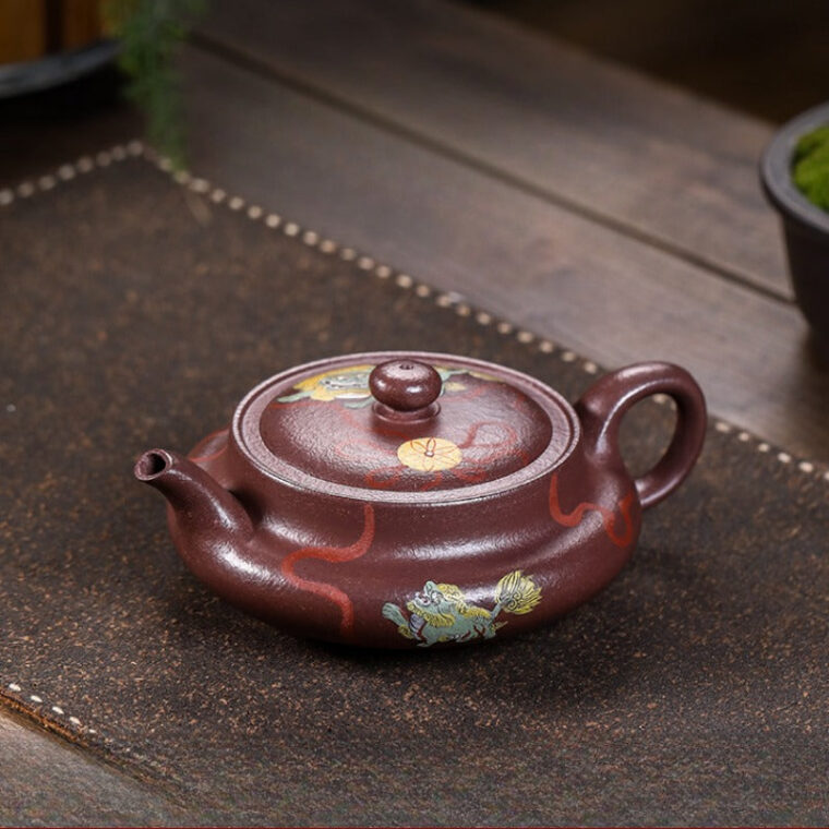 Full Handmade Yixing Zisha Teapot [Jiqing Tian Xia] (30 Mu Zi Ni – 260ml)