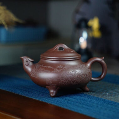 Full Handmade Yixing Zisha Teapot [Feng Wu Jiu Tian Pot] (Zi Ni – 300ml)