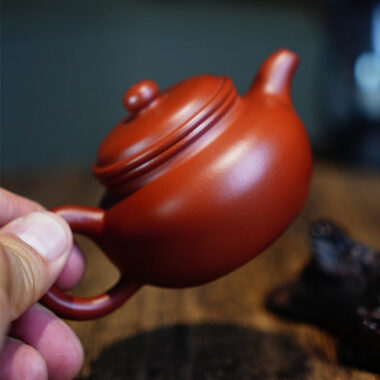 Full Handmade Yixing Zisha Teapot [Fanggu Pot] (Dahongpao – 100ml)
