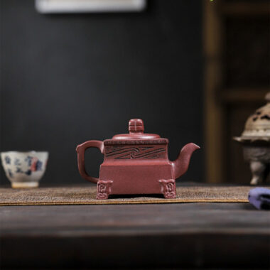 Full Handmade Yixing Zisha Teapot [Sifang Dingli] (Zi Ni – 280ml)