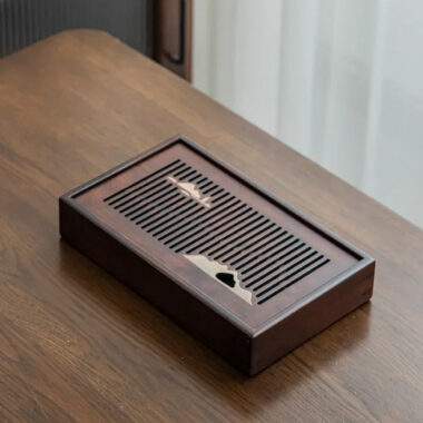 Bamboo Tea Tray with Storage [Mountain]