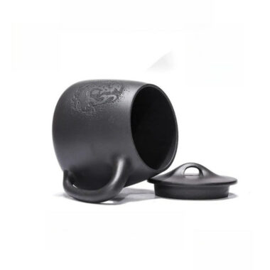 Yixing Zisha Tea Mug with Filter [Teng Long Shi Piao] (Hei Ni – 560ml)