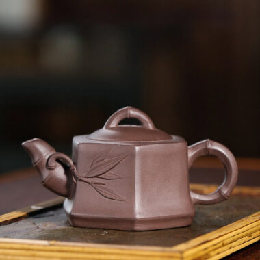 Yixing Zisha Teapot [Liufang Bamboo] (Zi Ni – 170ml)