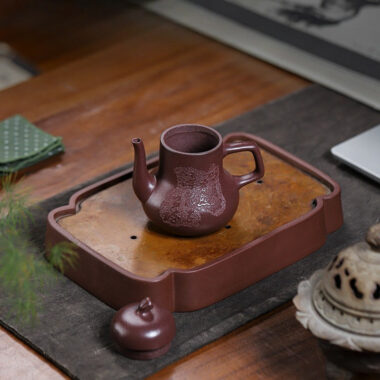 Full Handmade Yixing Zisha Teapot [Qing Feng Ming Yue] (Zi Ni – 170ml)