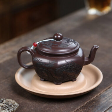 Yixing Zisha Teapot [Dragon Liufang] (Gu Tong Wu Ni – 330ml)