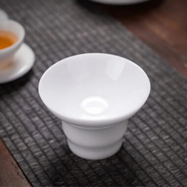 Ice Jade White Porcelain Sancai Gaiwan Tea Set