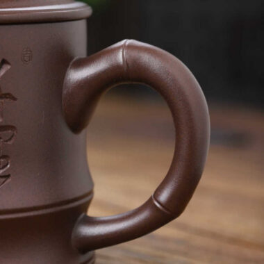 Full Handmade Yixing Zisha Tea Mug [Bamboo] (Lao Zi Ni – 430ml)