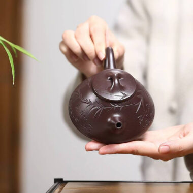 Yixing Zisha Teapot [Bamboo Ziye Shi Piao] (Zi Ni – 240ml)
