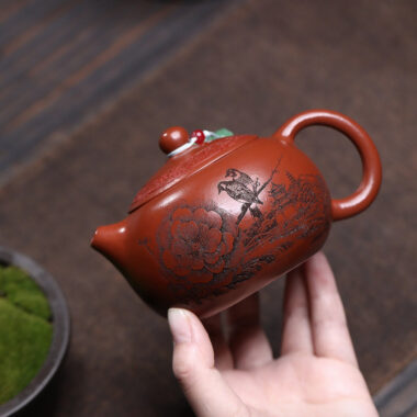 Yixing Zisha Teapot [Bird Xishi] (Dahongpao – 340ml)