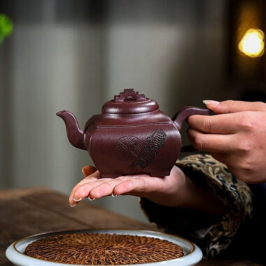 Full Handmade Yixing Zisha Teapot [Sifang Chang Le] (Zi Ni – 300ml)