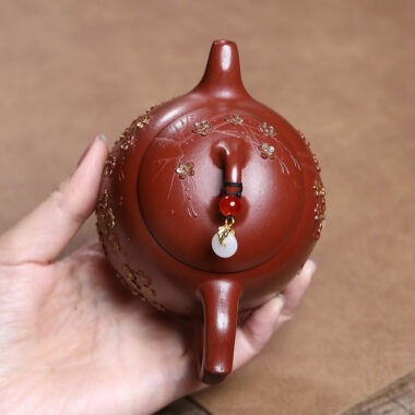 Yixing Zisha Teapot [Plum Blossom Qin Quan] (Dahongpao – 280ml)