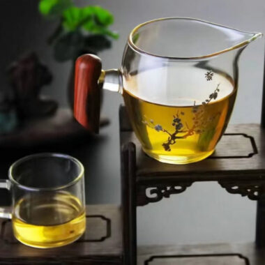 Flora Glass Fair Cup with Stainless Steel Stainer 350ml