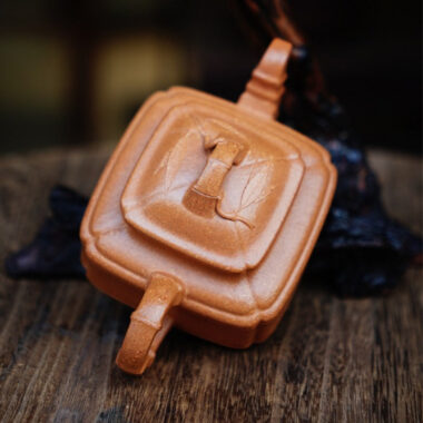 Full Handmade Yixing Zisha Teapot [Sifang Bamboo Pot] (Jiang Po Ni – 200ml)