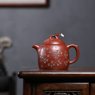 Yixing Zisha Teapot [Plum Blossom Qin Quan] (Dahongpao – 280ml)