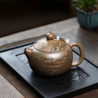 Yixing Zisha Teapot [Jiangshan Ru Hua Xishi] (Chenxiang Ni Firewood Firing – 550ml)