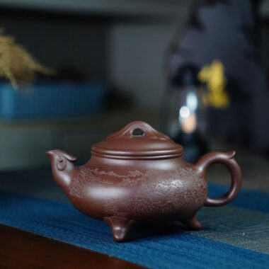 Full Handmade Yixing Zisha Teapot [Feng Wu Jiu Tian Pot] (Zi Ni – 300ml)