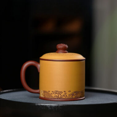 Yixing Zisha Tea Mug [Guanhai Tingtao] (Huangjin Duan Ni / Zi Ni – 500ml)