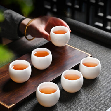 Ice Jade White Porcelain Small Tea Cup 45-50ml