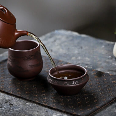 Handmade Yixing Zisha Master Tea Cup [Jiangshan Ru Hua / Jiu Cha] (Zi Ni – 200/140ml)