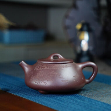 Full Handmade Yixing Zisha Teapot [Jingzhou Shi Piao Pot – Fragrance] (Zi Ni – 300ml)