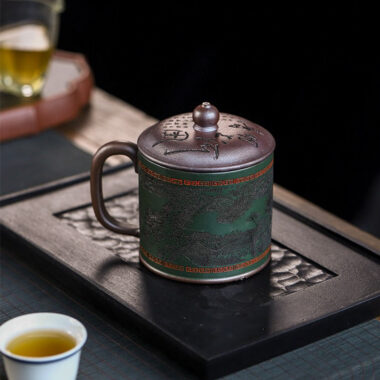 Master Handmade Yixing Zisha Tea Mug [The Great Bianjing] (Jinsha Zi Ni – 470ml)