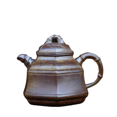 Full Handmade Yixing Zisha Teapot [Liufang Zhu Ding Pot] (Qing Duan Ni Firewood Fired – 180ml)