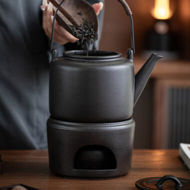 Retro Ceramic Direct Fire Teapot [Tiliang Han Yun Pot] 700ml