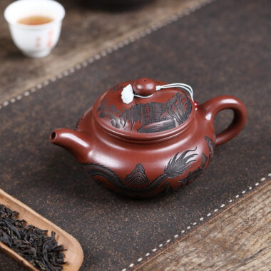 Yixing Zisha Teapot [Dragon Fanggu] (Long Xue Sha – 340ml)