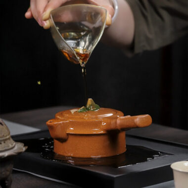 Full Handmade Yixing Zisha Teapot [Xiao Yao Bamboo] (Jin Jiang Po Ni – 300ml)