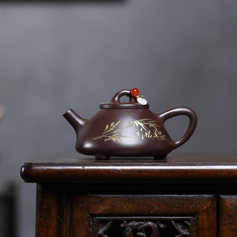 Yixing Zisha Teapot [Bamboo Shi Piao] (Zi Ni – 190ml)