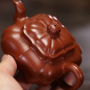 Full Handmade Yixing Zisha Teapot [Jin Nang Chuan Lu Pot] (Dahongpao – 190/280ml)