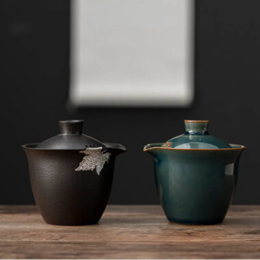 Ceramic 1 Pot 3 Cups Travel Tea Set