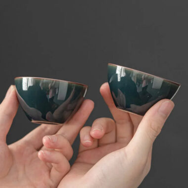 Ceramic 1 Pot 3 Cups Travel Tea Set