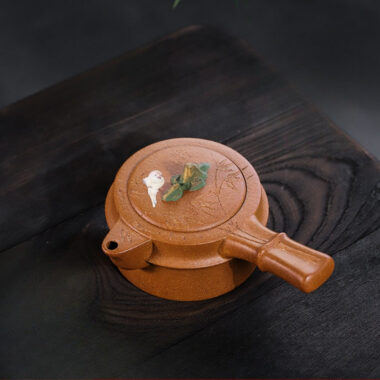 Full Handmade Yixing Zisha Teapot [Xiao Yao Bamboo] (Jin Jiang Po Ni – 300ml)