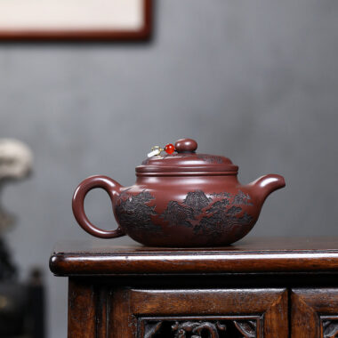 Yixing Zisha Teapot [Shanshui Fanggu] (Zi Ni – 400ml)