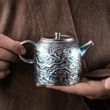 Colorful Antique Gilt Silver Ceramic Teapot 210ml