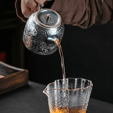 Colorful Antique Gilt Silver Ceramic Teapot 210ml