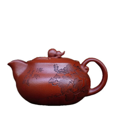 Full Handmade Yixing Zisha Teapot [Good Fortune & Prosperity Pot] (Zhu Ni – 200ml)