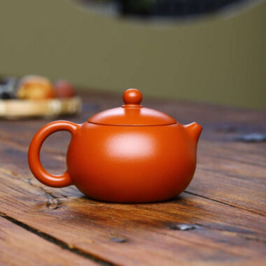 Full Handmade Yixing Zisha Teapot [Xishi Pot] (Zhao Zhuang Zhu Ni – 170ml)