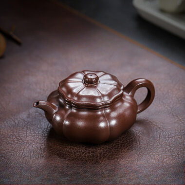 Full Handmade Yixing Zisha Teapot [Siji Ruyi] (Jin Sha Zi Ni – 190ml)