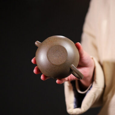 Yixing Zisha Teapot [Ping Ting Pot] (Long Bei Qing Firewood Fired – 190ml)