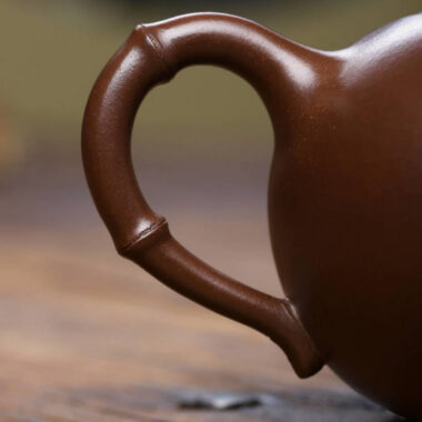 Full Handmade Yixing Zisha Teapot [Yuan Zhu Pot] (Zi Ni – 360ml)