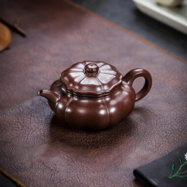 Full Handmade Yixing Zisha Teapot [Siji Ruyi] (Jin Sha Zi Ni – 190ml)
