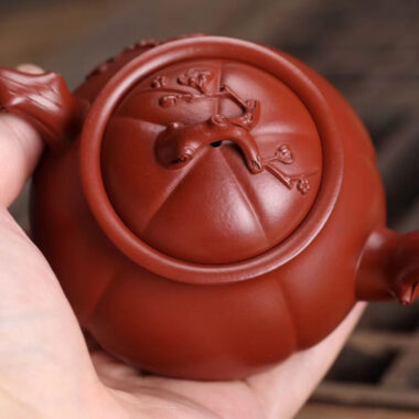 Full Handmade Yixing Zisha Teapot [Jin Mei Pot] (Dahongpao – 190ml)