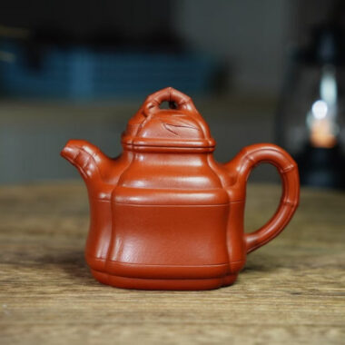 Full Handmade Yixing Zisha Teapot [Bamboo Pot] (Zhu Ni – 150ml)