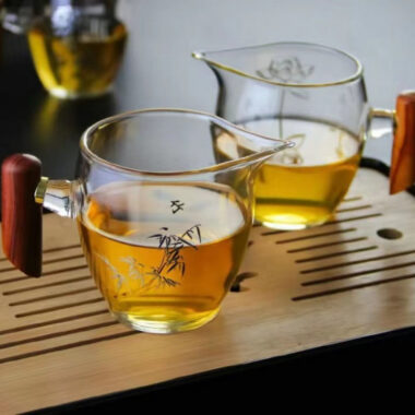 Flora Glass Fair Cup with Stainless Steel Stainer 350ml