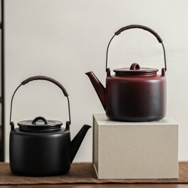 Retro Ceramic Direct Fire Teapot [Tiliang Han Yun Pot] 700ml