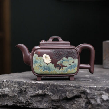 Full Handmade Yixing Zisha Teapot [Yi Mai Xiang Cheng] (Tian Qing Zi Ni – 520ml)