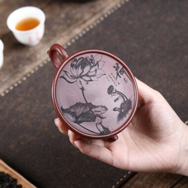 Yixing Zisha Teapot [Lotus Hat] (Long Xue Sha – 170ml)